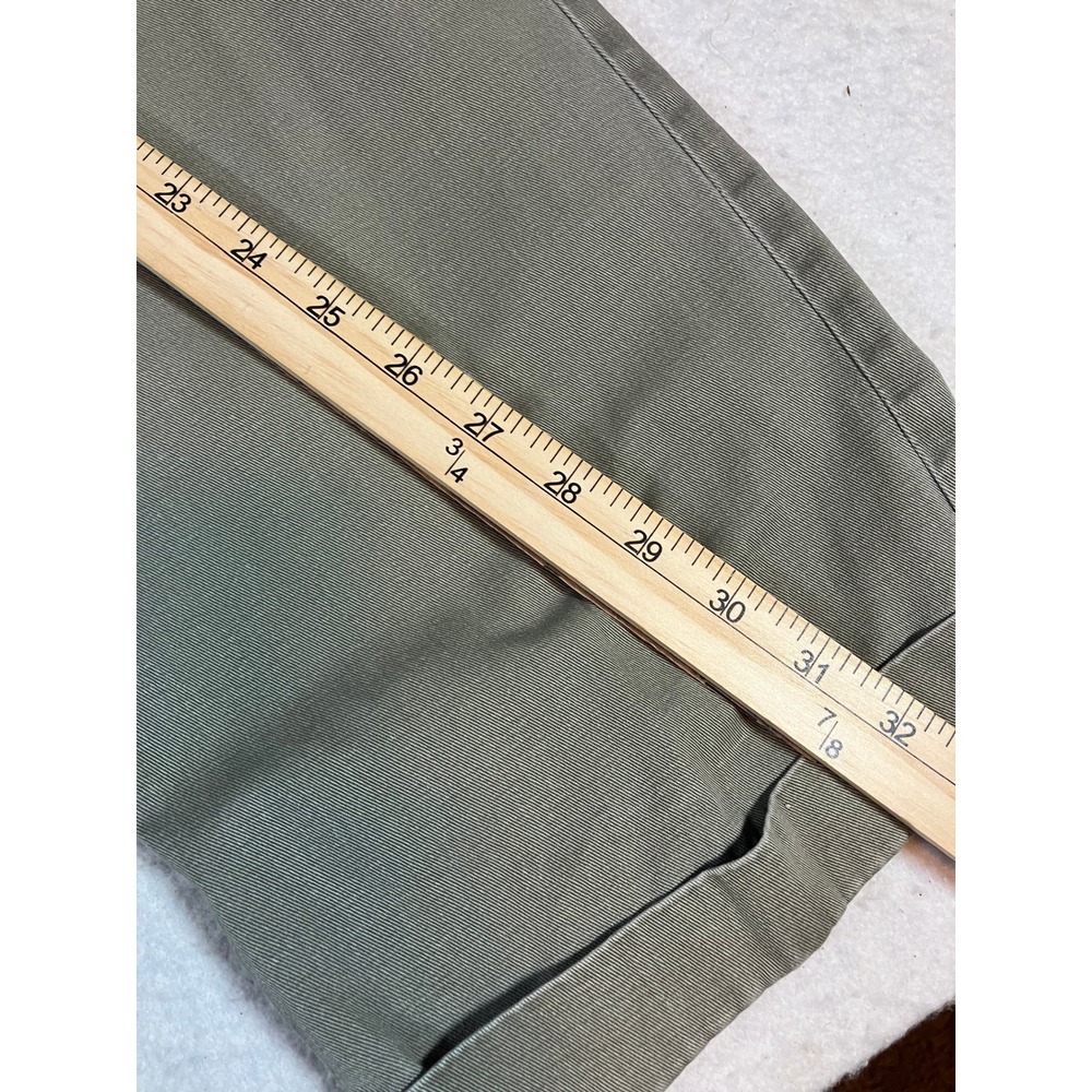 Bills Khakis M2 Classic Fit Chinos Mens 36 Green Olive Straight Leg Cotton Pants - Picture 4 of 9
